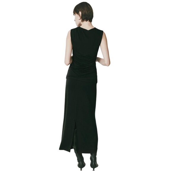 256. RUE SOPHIE Alizé Modal Knit Skirt Black $148 NWT Small - Picture 3 of 4